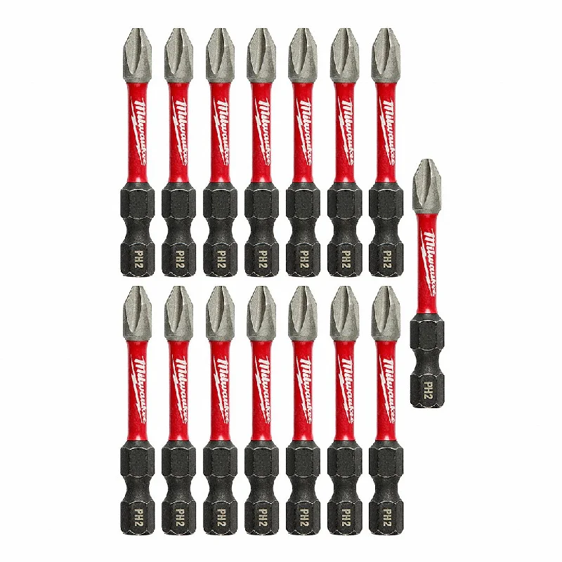 Shockwave 2 In. Impact Phillips #2 Power Bits (15-piece Contractor Pack)