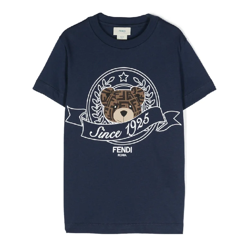 Fendi Kids Bear Print T-shirt