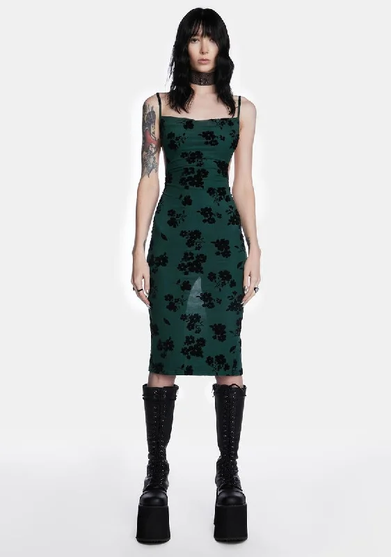 Forest Love Among Glances Midi Dress