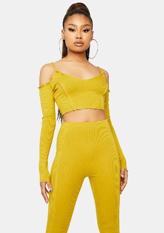 Mustard Flavor Of The Week Pants Set