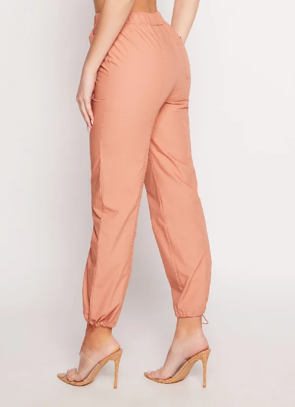 Toggle Drawstring Hem Pull On Pants