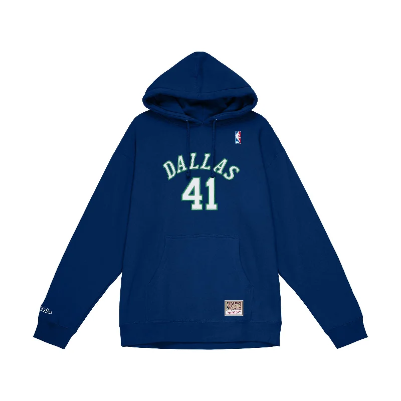 DALLAS MAVERICKS MITCHELL & NESS 2022 DIRK NOWITZKI NAME & NUMBER HOODIE