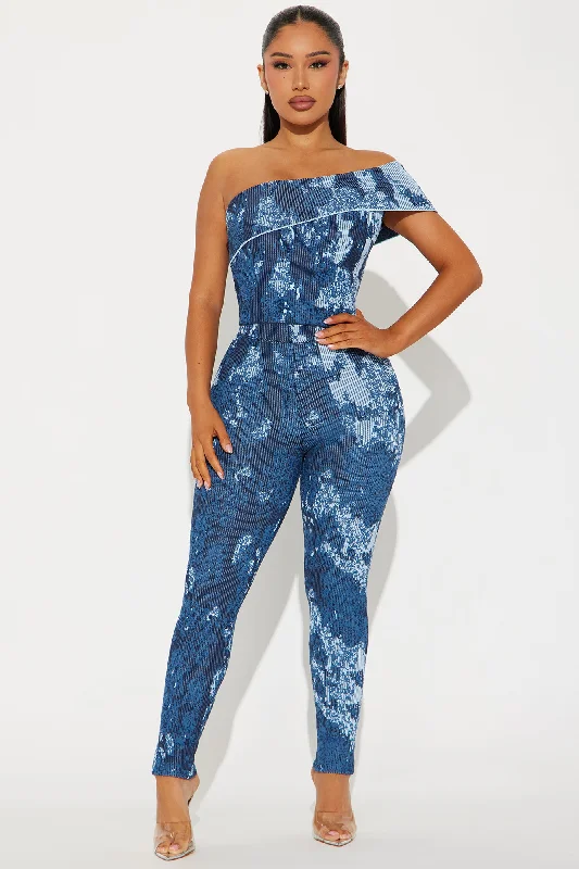 Pricilla Pant Set - Blue/combo