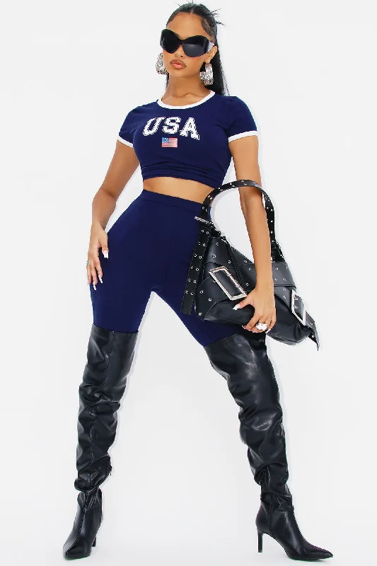 Team USA Flare Pant Set - Navy