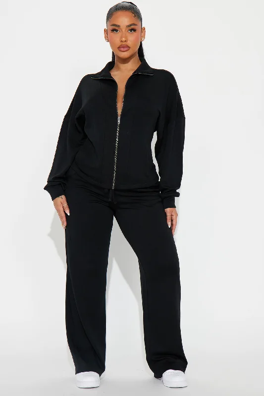 Tia Super Soft Pant Set - Black