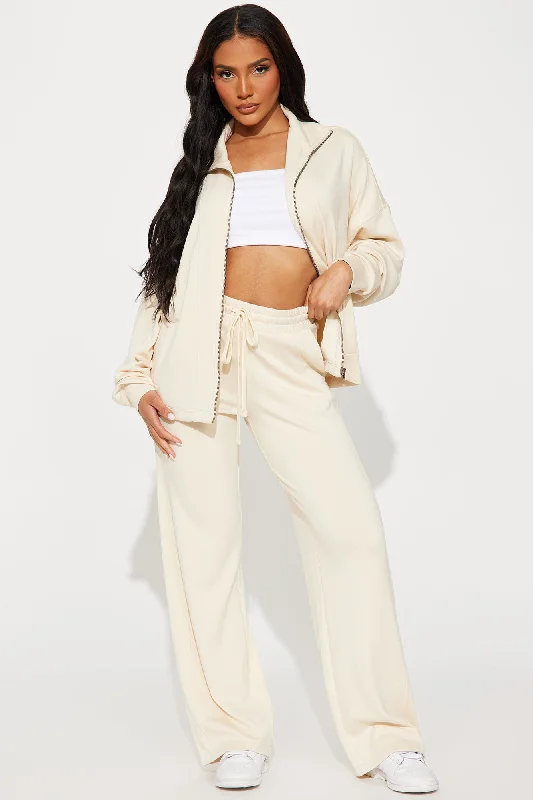 Tia Super Soft Pant Set - Cream